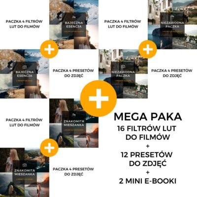 Mega Paka: 16 filtrów do filmów + 12 presetów do zdjęć